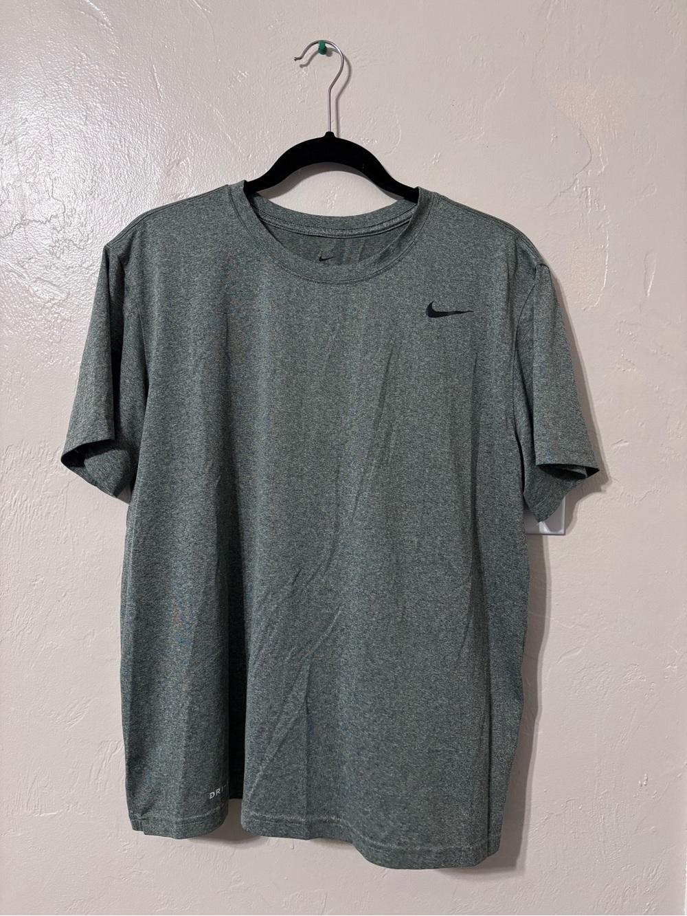 Nike Men’s Heathered Green Short Sleeve Dri-FIT Tee